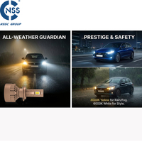 Phare LED Super Puissant 160W avec 3 Couleurs, Grand Boîtier, Double Dissipateur Thermique, Refroidissement Efficace, Canbus Robuste pour Toyota Passat B6 Renault