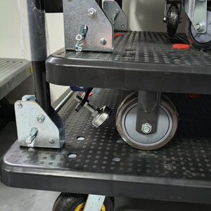 कस्टम सार्वभौमिक पहियों हैंड कार्ट पोर्टेबल फोल्डेबल प्लेटफॉर्म ट्रोली टेलीस्कोपिक सामान कार्ट शॉपिंग कार्ट शॉपिंग ट्रॉली - Product Image 6