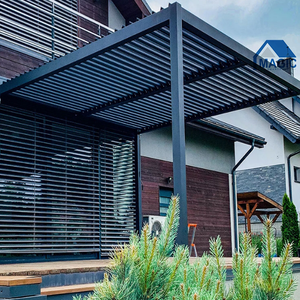 Couvercle de pergola motorisé personnalisé en aluminium enduit de poudre Louvre balcon véranda véranda design unique de pergola - Product Image 3