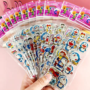 Autocollants à bulles de dessins animés pour enfants Sanrio Capybara Animaux des glaces et de la neige Dinosaures Voitures Autocollants 3D - Product Image 3