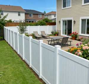 Clôture en PVC pour chevaux, élégante et écologique, à 3 rails, avec service de modélisation 3D, certifiée, facile à assembler, pour ferme, jardin, ranch - Product Image 4