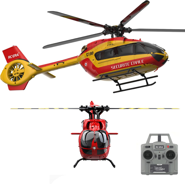 DWI Remote Control Helicopter With Dual Brushless Motors Single Rotor No Ailerons Maintain Altitude Hover RC Drone Toys for Kids