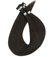 Extensions de cheveux naturels européens doublement étirés, tissés à la main, invisibles, aspect naturel, en stock important