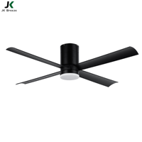 Ventilateur de plafond LED de 48 pouces avec lumière, 3 pales en ABS, moteur BLDC, télécommande, ventilateur décoratif encastré pour la maison