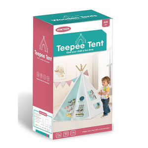 3D-DIY-Lernen Camping Kinder Bau Tipi-Zelt Katze Familie-Themen-Spielzeughaus-Zelt mit Licht - Product Image 4