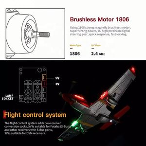 Avión acrobático Wltoys A280 2.4G 3D 6G con giroscopio, 4 canales, batería Lipo de 7.4V, control remoto LED, radiocontrol de 4 canales, sin escobillas, de espuma EPP, <span class=keywords><strong>RC</strong></span> - Product Image 3