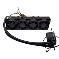 Refroidisseur liquide pour processeur haute performance à 4 ventilateurs avec grand radiateur pour PC haute puissance, station de travail, serveur et configurations informatiques haut de gamme