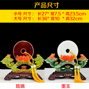 Giada Ruyi invitante ricchezza rospo dorato decorazione a bottone di <span class=keywords><strong>pace</strong></span> casa salotto Tv Cabinet decorazione di fascia alta - Product Image 2