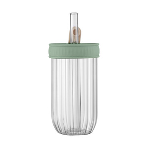 Minimalist Glass Water Bottle With Straw Portable Tea Cup For Travel Summer 2023 - Product Image 5