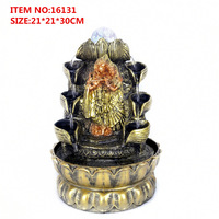 Offre Spéciale ornements de table cascade Zen fontaine Hindu bouddha Statue résine artisanat décoration de la maison fontaine d'eau intérieure