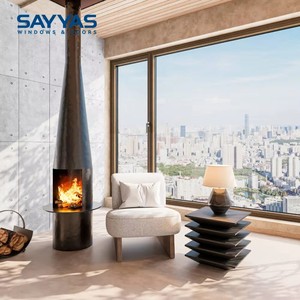 Fenêtre fixe en aluminium résistante aux ouragans avec verre anti-impact pour chambre et propriétés de luxe en bord de mer Sayyas Windows N110slim - Product Image 1