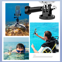 Boîtier de plongée étanche 40M pour caméra d'action VR Insta360 One X3 avec double objectif de remplacement et accessoires