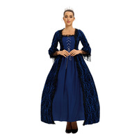Erwachsene Frau Retro elegante quadratische Kragen Spitze Prinzessin Party Kleid Halloween Court Cosplay Kostüme für mittelalter liche Bühne TV-Film