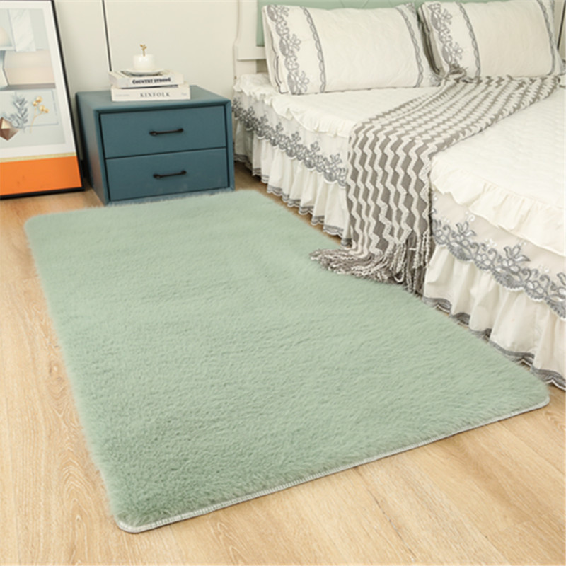 ขนจิ้งจอกโพลีเอสเตอร์-คอตตอน สีเขียวอ่อน