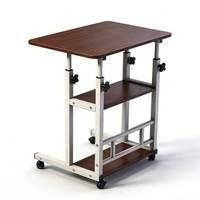 Bureau d'ordinateur mobile pour petite chambre, table de chevet relevable pour dortoir, idéal pour la maison et les étudiants, design simple