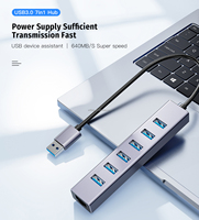 Adaptateur Réseau USB3.0 vers Gigabit LAN Forida 1000 Mbps, Hub USB-A 8 Ports avec Extension de Données pour Windows, En Stock