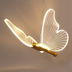 Lámpara de pared con forma de mariposa, fuente de luz LED acrílica, control de interruptor para iluminación de fondo en el dormitorio - Product Image 4