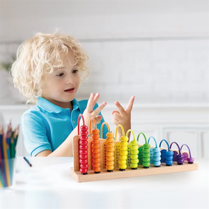 Número de conteo de ábaco Cuentas de madera Número de aprendizaje Niños educativos Contando Ábaco Juguetes inteligentes para niños - Product Image 5