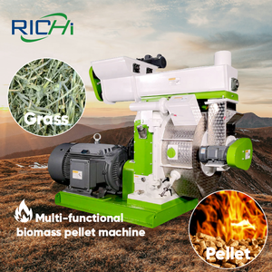 RICHI Pelet Yapma Makinesi Çim Yaprakları Yüksek Kapasiteli 8-10t/sa Miskanthus Fil Çimi Peletleme Makinesi - Product Image 1