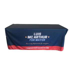 Hot Selling 6Ft 8Ft Fitted Stretch Display Table Cover Fully Protective Personalized Tablecloth Logo Promotional Party Supplies