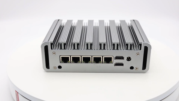 PARTAKER Fanless Mini PC, Desktop Computer, HTPC - View #3