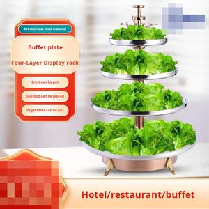 Buffet Meeres früchte platte Große Kaffee platte Fünf schicht iger Turm Edelstahl Kleine Platte Hummer Salat platte - Product Image 3