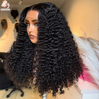 Perruque bouclée naturelle birmane 13x4 HD Lace Front Cheveux Humains Sans Colle Non Traités Vierge 24 Pouces Densité 250 Pré-Pluckée Fournisseur en Gros