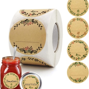 OEM Die-Cut Self-Adhesive Kraft Paper Sticker Custom Size Shape QR Code for Sauce Bottle Jar Cap Sealing <b>Packaging</b> <b>Labels</b> - Product Image 3