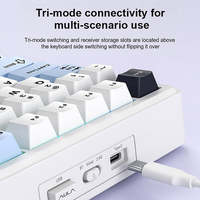 Aula F75 Max struktur Gasket Keyboard Gaming mekanis dengan layar & kenop nirkabel tri-mode RGB Hot Swap Keyboard kustom