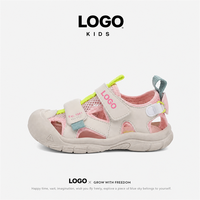 Sandales fermées pour filles OEM/ODM, sportives, nouvelle collection été, respirantes, à semelle souple, pour la plage, fermeture Velcro, en cuir synthétique