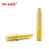 Connecteur à ressort fileté en acier inoxydable plaqué or à courant élevé M1.4 M1.6, assemblages Pogo Pin personnalisés/hybrides