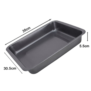 Plaque de cuisson rectangulaire antiadhésive en acier au carbone haute performance pour four, compatible lave-vaisselle, idéale pour les gâteaux - Product Image 2