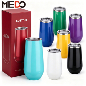 Gobelet isotherme en forme d'œuf de 6oz, 10oz, 16oz, 20oz, en acier inoxydable 304, bouteille d'eau vierge pour sublimation - Product Image 2