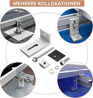 Système de montage solaire pour toit métallique, pieds en L, avec boulon de suspension