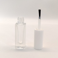 Nouveau flacon vide en verre transparent de 5 ml pour vernis à ongles, avec bouchon à vis et pinceau, forme cylindrique, pour sérigraphie, utilisation avec vernis à ongles, huile, blush, OEM
