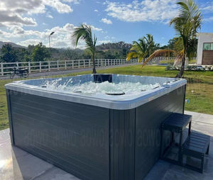 Black Whirlpool Pool exterieur yaccuzier <span class=keywords><strong>luxe</strong></span> <span class=keywords><strong>de</strong></span> nage esterieuo marbre board écran numérique hot tube extérieur massage tub tank - Product Image 6