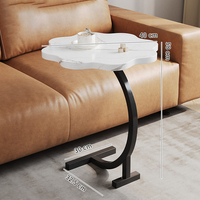 Vente directe d'usine, table d'appoint moderne minimaliste, petite table d'appoint pour canapé, table basse en acier carbone pour la maison