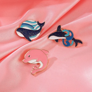 Tùy Chỉnh Cá Heo Cá Voi Trâm Động Vật Biển Huy Hiệu Ve Áo Pin Phim Hoạt Hình Dễ Thương Trang Trí Sáng Tạo Sinh Viên Vài Cá Tính - Product Image 3