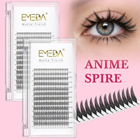 EMEDA 0.07 Manga Anime Spire Lash Fluffy Comic Spire Eyelash Extension Individual Easy Fans Soft 3D Volume Spikes Premade Fans