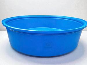 Tanque redondo de plástico azul con tapa abierta / Contenedor circular de PP de 87x126x100cm, tina de cría para mariscos, exportación global, mejor precio - Product Image 4