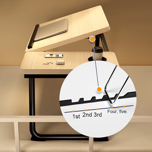 Escritorio plegable portátil para el hogar y la Oficina, cama con mesa de comedor perezosa, escritorio portátil de Material MDF de Metal para espacios pequeños - Product Image 3