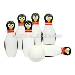Custom design pinguino stampa gonfiabile bowling pins vendita