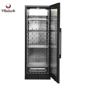 Réfrigérateur vitrine à porte vitrée avec ventilateur et éclairage LED, certifié CE, pour la maturation des steaks, intégré, noir intégral, haut de gamme - Product Image 1