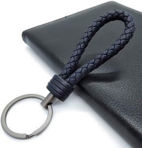 Custom Men's Accessories High Finish Braided Black Genuine <strong>Leather</strong> <strong>Key</strong> <strong>Chain</strong> Keychain Women's <strong>Key</strong> Ring Car Pendant Gift Model - Product Image 6