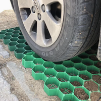 Grille en HDPE noir pour pelouses, parkings, allées, voies d'accès, projets d'aménagement paysager commercial avec drainage