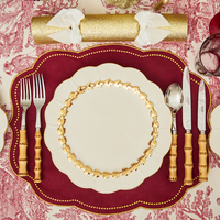 Napperons en lin brodés or, bordure classique, lavés, multicolores, réutilisables, sur mesure, pour banquets et fêtes