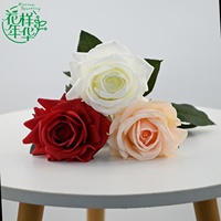 Rose artificielle réaliste au toucher humide, 65 cm, tige unique, pour décoration de maison, mariage, fête, arrangement, accessoires de photographie