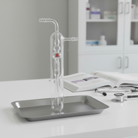 Ventes chaudes, verre à expérimenter personnalisé pas cher, 32 mm, 220x92 mm, anti-retour de liquide, bulleur à huile, marque SYNTHWARE, garantie de 3 ans