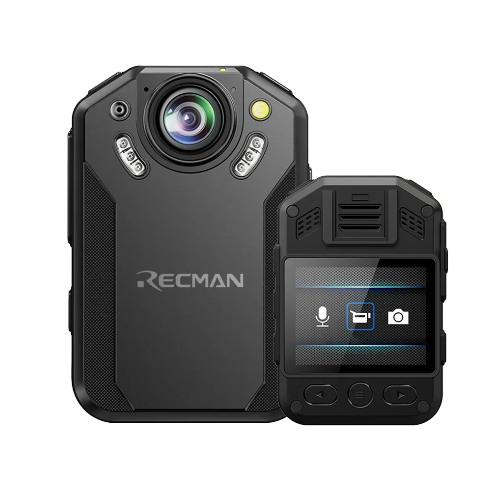 กล้องสวมใส่เดิมที่มีคุณภาพสูงที่มีวิสัยทัศน์ตอนกลางคืนสำหรับการบังคับใช้กฎหมายตำรวจใช้ตัวกล้อง HD 4K ที่สวมใส่ IP67-Waterproof