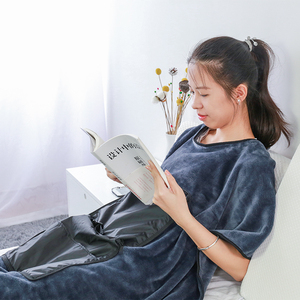 OEM de fábrica de <span class=keywords><strong>lana</strong></span> de Coral de avión, manta de viaje con bolsillo <span class=keywords><strong>y</strong></span> cremallera/ - Product Image 1